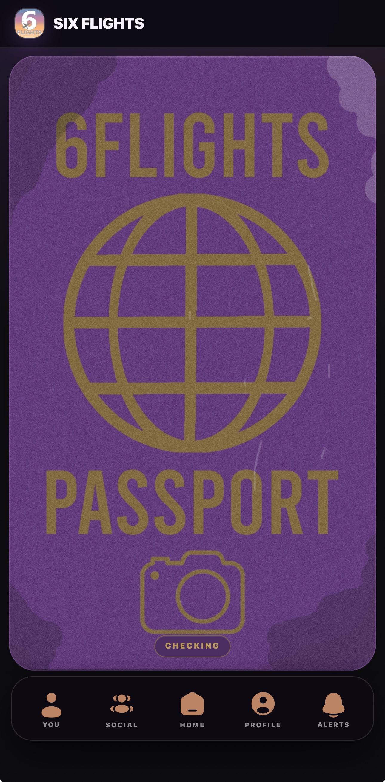 SixFlights passport screen